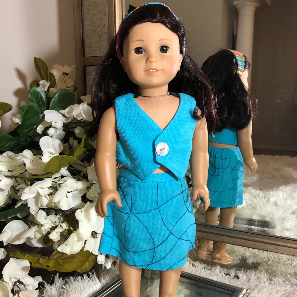 American Girl Doll Skirt & Vest Outfit
